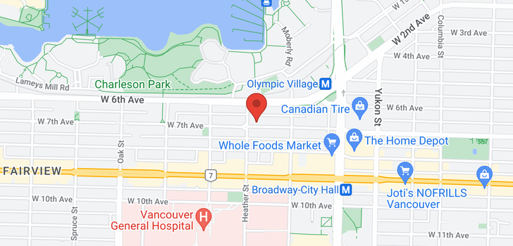 map of 205 685 W 7TH AVENUE